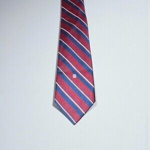 Givenchy Signature Collection Tie Red Navy Stripe Career Formal